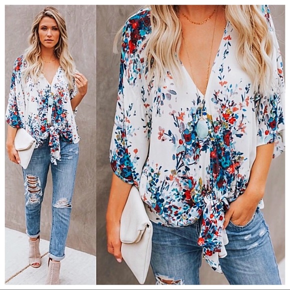 Small Last one! Gorgeous Kimono Satin Print Blouse - Picture 2 of 4